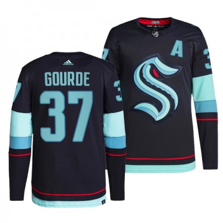 Seattle Kraken tröja Yanni Gourde 37 Vauthentic Adidas Navy - NHL Tröjor Herr